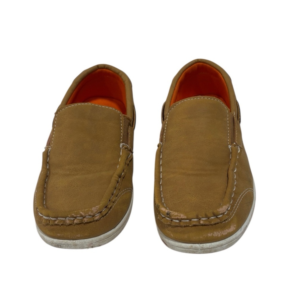 American Exchange Boys Loafers | Tan Slip-On Shoes | Size 13